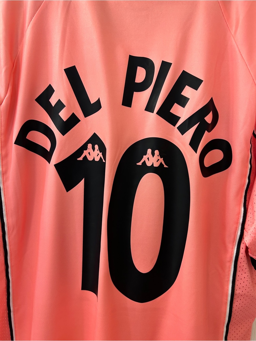 Kappa Pink Soccer Jersey Del Piero 10 with Black Graphics